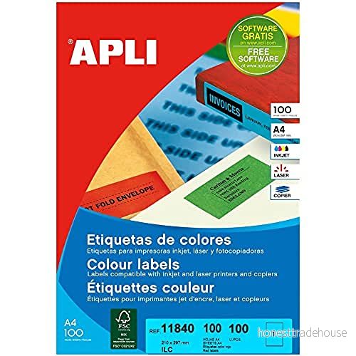 APLI 11840 etiketter, röd 8410782118404