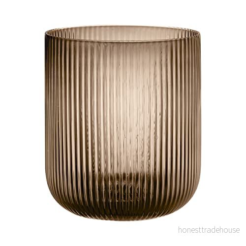 blomus VEN lykta storlek L, varm brunton, elegant blickfång som eller vas, färg kaffe (66253) 4008832789748