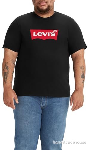 Levi's Big & Tall Graphic Tee T Shirt herr, Batwing Srt Mineral Black, 5XL 5400970661938