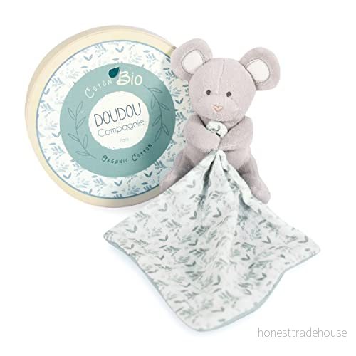 DOUDOU et Compagnie mus ekologisk mjukisdjur grå 15 cm BOTANIC Bio DC3966 3700335239669
