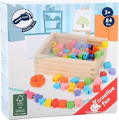 Small Foot Wooden Thread Beads 84pcs. 4020972110602