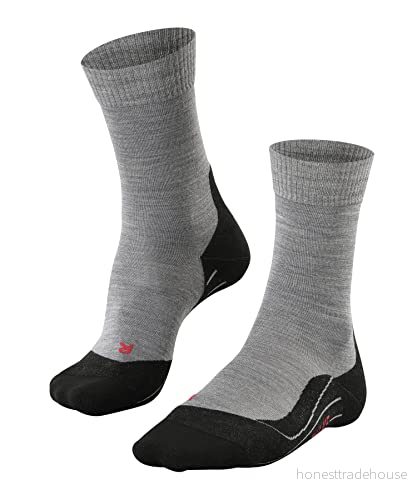 FALKE dam Vandringsstrumpor TK5 Wander W So ull funktionsmaterial tunn antiblåsning 1 par, Grå Light Grey 3403, 39-40 4043874317290