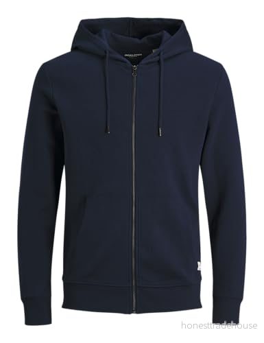 Jack & Jones Jjebasic ZIP HOOD Tröja med dragkedja - Marinblå 5714924716040