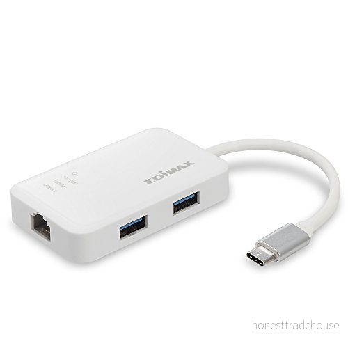 Edimax EU 4308 USB C to 3 Port 3.0 Gigabit Ethernet Hub 4717964701794