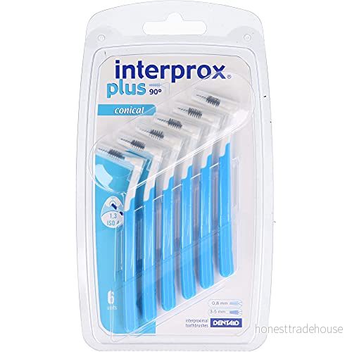 Interprox Plus Koniska Mellantandborstar, Blå, 3 Paket Med 6 8427426006287