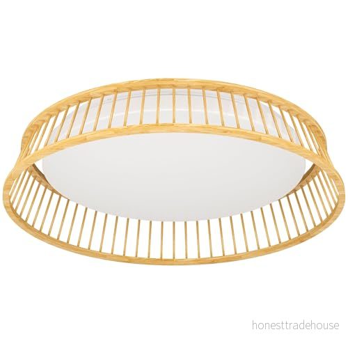 EGLO Luppineria LED taklampa träfläta Ø45 cm 9008606267019 EGLO Luppineria LED taklampa träfläta Ø45 cm 9008606267019