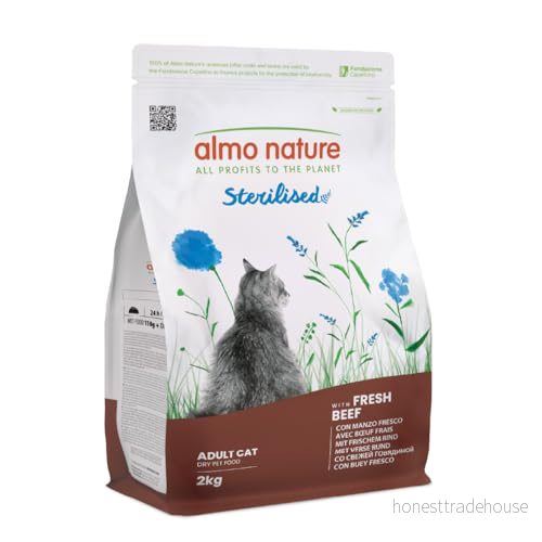 Almo Nature steriliserade torrnötkött och ris för katter, 2 kg 8001154125955