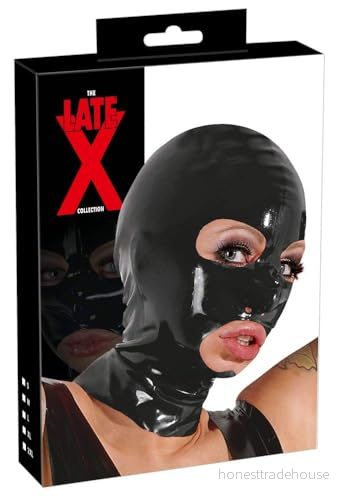 Late X Latex Mask, Svart, One size 4024144343119