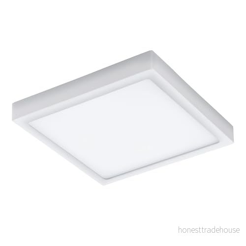 EGLO connect LED utomhustaklampa Argolis C, smart hem utomhu för vägg och tak, taklampa av aluminium plast, dimbar, justerbara vita nyanser, IP44, 30 x cm, vit 9002759981723