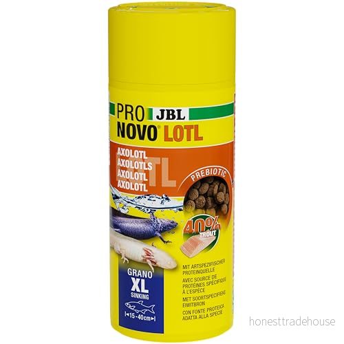 JBL PRONOVO LOTL GRANO, huvudfoder för Axolotl från 1525 cm, fiskfoder, storlek XL, 250 ml 4014162313584