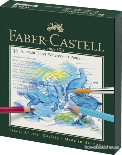 Faber Castell Konst & Graphic Albrecht Dürer akvarellpenna, flerfärgad, presentförpackning med 36, för konst, hantverk, ritning, skissning, hem, skola, universitet, färgläggning 4005401175384
