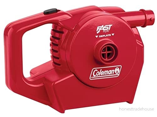 Coleman Luftpump elektrisk uppladdningsbar inklusive 12 V och 230 laddare, röd, 200019878 3138522079734