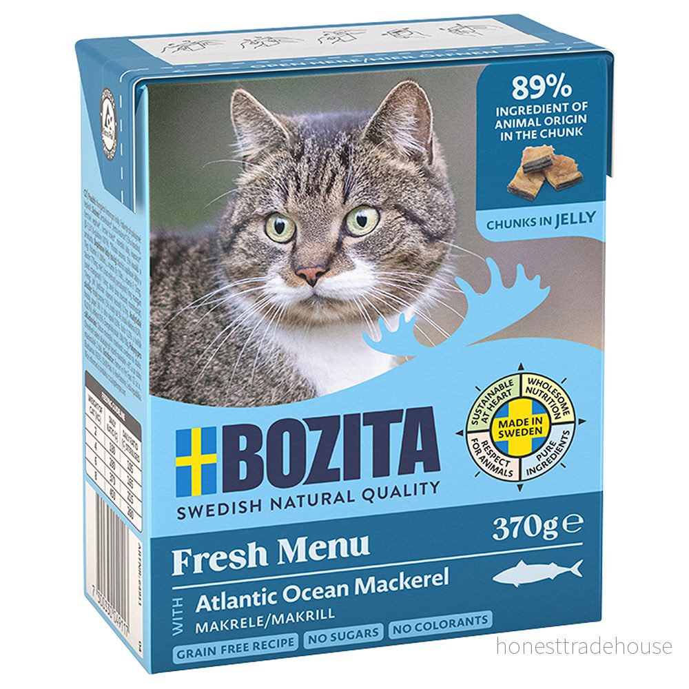 Bozita Bitar i Gelé med Makrill 370 g 7300330049117