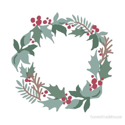 Sizzix Layered Schabloner 4PK Holly Krans av Lisa Jones 665933 Kapitel 4 2022 630454280422