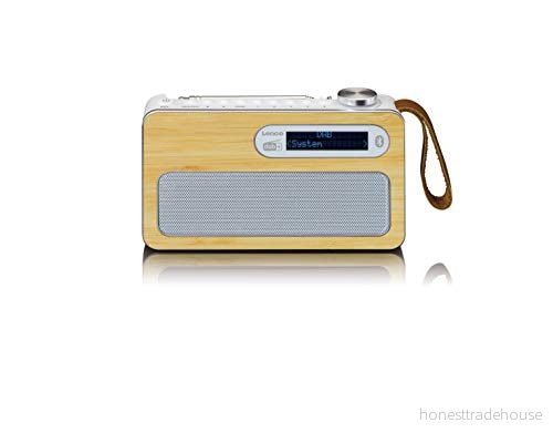 Lenco PDR 040 DAB+ radio Bamboo DAB+/FM Stereo Vit 8711902043997