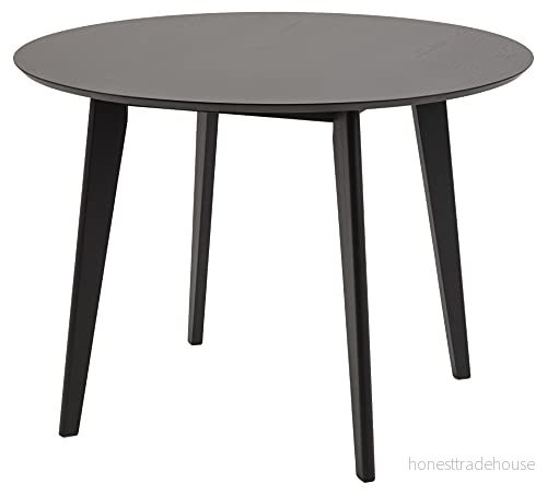 AC Design Furniture Roxanne matbord, svart, ekfanér/gummiträ 5713941107022