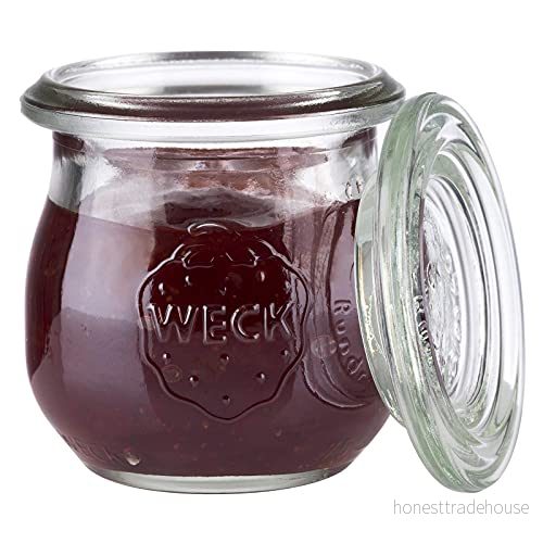 APS uppsättning av 12 Original WECK burkar 75 ml med lock Ø 5,5 cm/H 6 cm/mini tulpanform 4004133823501