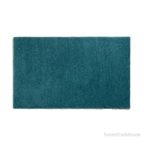 kela Badmatta halkfri 60 x 100 1,5 cm maja, badrumsmatta petrol, tvättbar, återvunnen polyester, fluffig 4025457235443