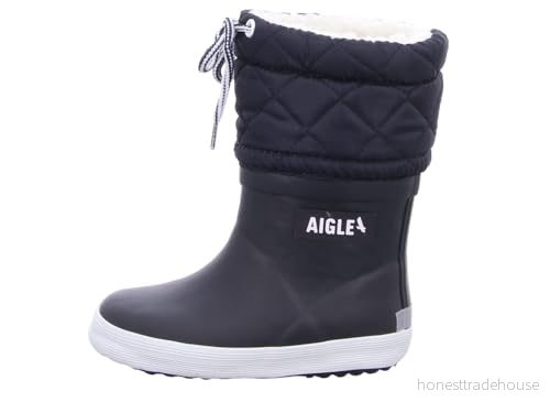 Aigle Giboulee Unisex Gummistövlar för barn, Storlek: 35, Marine/blanc Naturgummi 3246578888139
