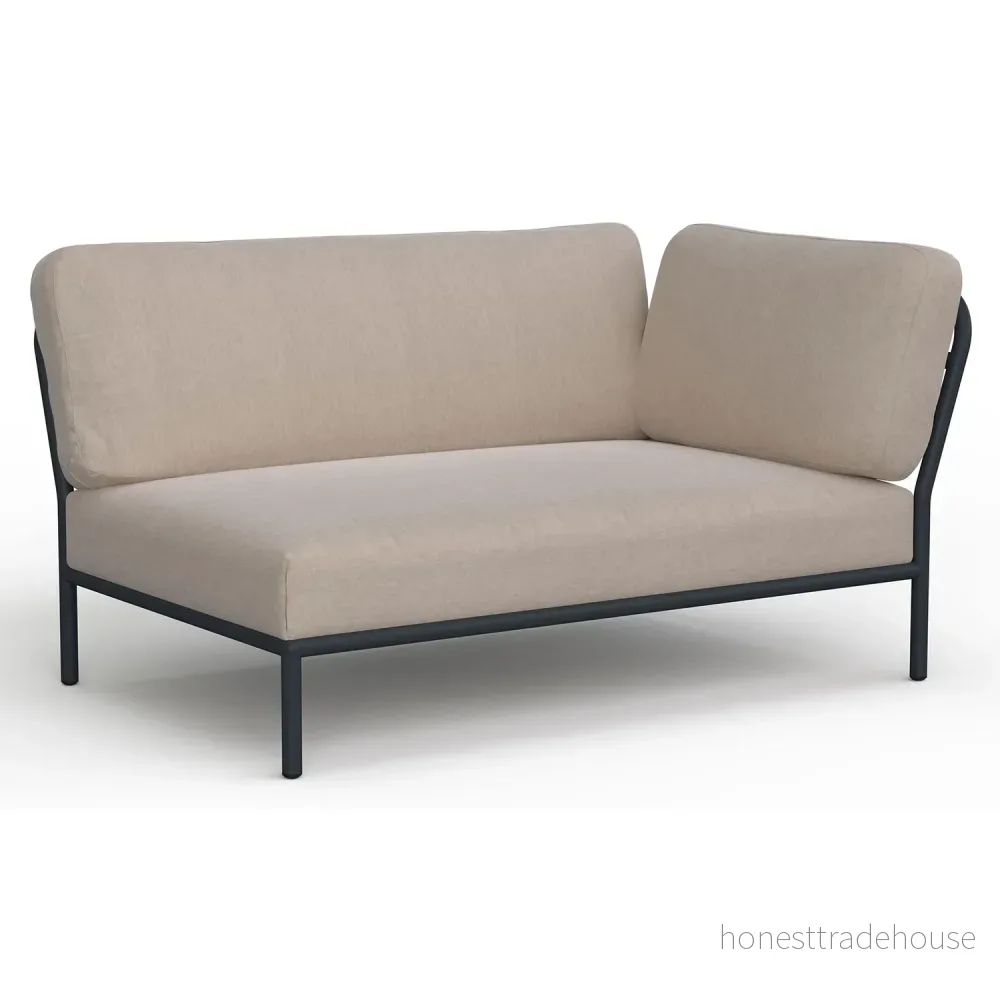 HOUE LEVEL / Right Corner Trädgårdsmöbler Ash/Dark Grey L140 x W95 H82 SH38 cm 5714098014638