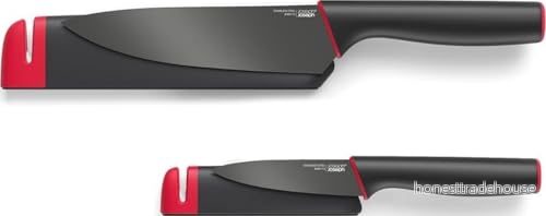 Joseph 10146 skivor och slipknivar med 6 tums kockkniv 3,5 skalkniv svart/röd 5028420101461