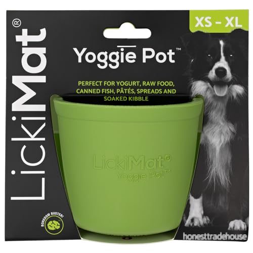 Hundskål Lickimat Yoggie Pot Grön 9349785005093