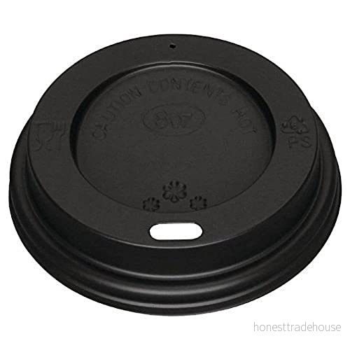 1000 X Fiesta varma drycker koppar lock svart 8 oz engångsplast 5050984429729 1000 X Fiesta varma drycker koppar lock svart 8 oz engångsplast 5050984429729