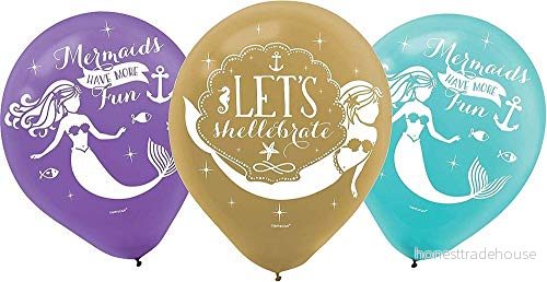 Balloon 6pk 11' Mermaid Wishes 192937079126