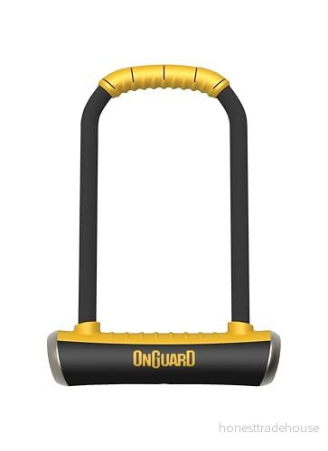 OnGuard Brute LS 8000 Cykellås Med Nyckel Bygel Hög Säkerhet, Co Gjuten Tvärstång, Låser På Fyra Sidor, Härdat Stål, D Lås 7290001280003