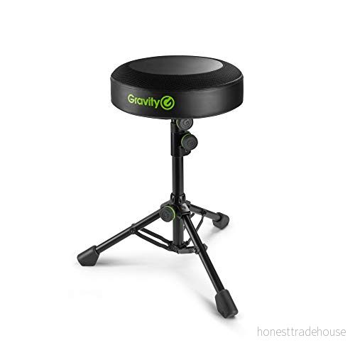 Gravity FD SEAT 1 rund universell musikpall hopfällbar, justerbar höjd för studio, scen, proberum eller hem 4049521436475