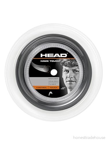 HEAD Unisex vuxna Hawk Touch (200 m rulle) tennissträng antracit, 18 724794328941