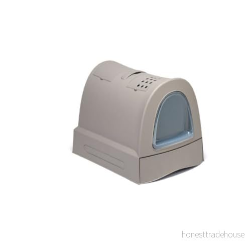 Imac Hygienisk bricka sandlåda katter sanitärbricka Catera täckt WC Zuma 40 x 42,5 56 cm grå 8021799414634
