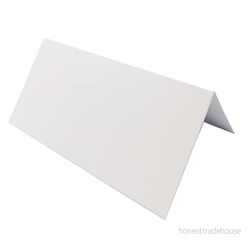 Vaessen Creative Florence släta dubbla kort, vikbara vita, 300 gram/m², 50 stycken, 11 cm x 20 för att skapa födelsedagskort, bröllopskort, pappershantverk 8716052231300