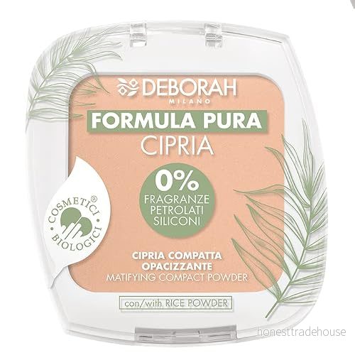 Deborah Milano BIO ren formel kompakt matt 10 g färg: apricot 3 parabenfri, silikon, petrolater, akrylater, dofter, talk, med 100% naturliga ingredienser 8009518397048