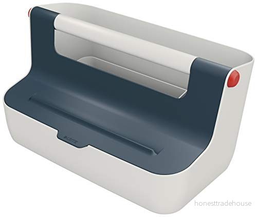 Leitz förvaringsbox, Cosy sortiment, Hot Desking Box, organiseringsbox för hem eller kontor, förvaringsbox med handtag, smarta fack organisation, Velvet Grå, 61250089 4002432126217