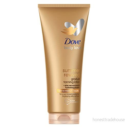 Dove Summer Revived ljus till medelhög nyans självbrunande kroppslotion som upprätthåller hudens återfuktning, 200 ml 8720181260513