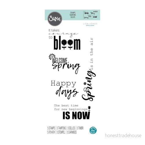 Klara stämplar 5PK Spring Sentiments av Lisa Jones 630454278535