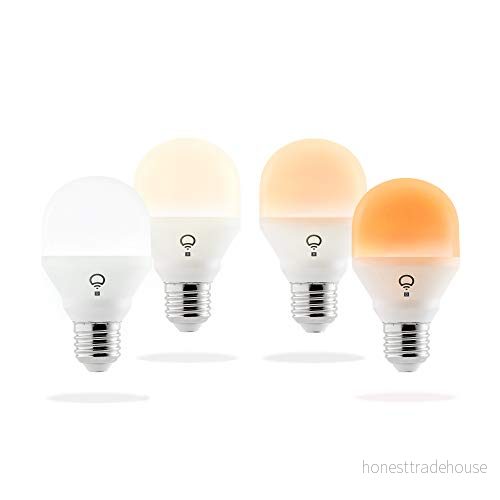 LIFX Mini Day & Dusk (E27) Wi-Fi Smart LED Light Bulb, Adjustable, Dimmable, No Hub Required, Works with Alexa, Apple HomeKit and The Google Assistant, Pack of 4, HB4L3A19MTW08E27 9347403001083