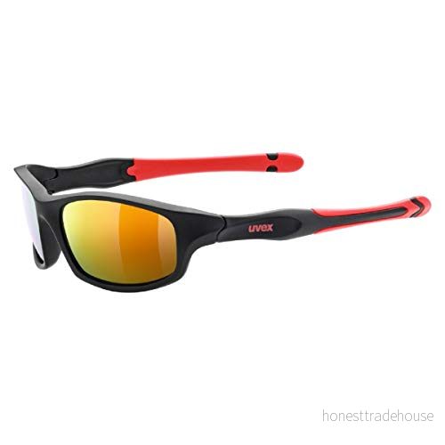 uvex sportstyle 507 solglasögon för barn speglande inkl. huvudrem black matt red/red one size 4043197243573