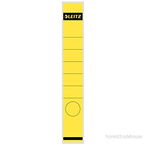 Leitz 16480015 ryggskylt (lång, dokumentskydd, smal) 10 stycken gul 4002432302635