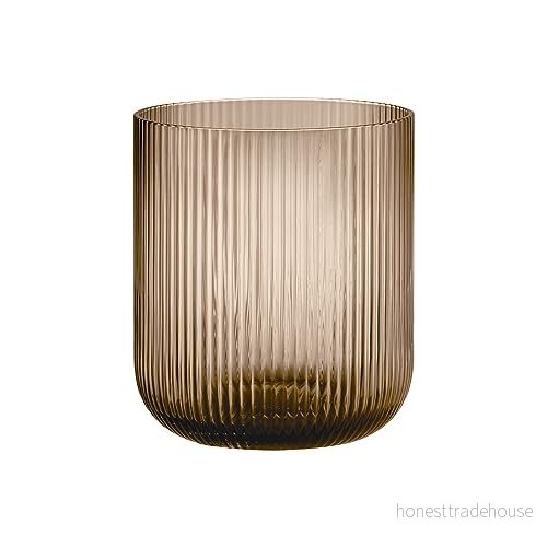 blomus VEN lykta storlek M, varm brunton, elegant blickfång som eller vas, färg kaffe (66252) 4008832789731