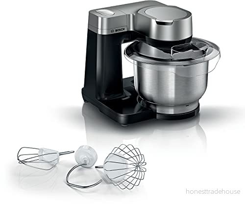 Bosch Hushållsmaskiner MUMS2VM00, köksrobot serie 2900 W, 7 hastigheter + turbo, baksats, 3,8 l skål i rostfritt stål, svart 4242005252350
