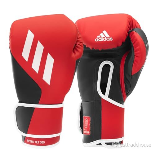 adidas Boxhandskar Speed Tilt 350 kardborreband 32 oz, färg: rödsvart med innovativ TILT® teknik de första 100% hållbart tillverkade boxhandskarna av kaktusläder 3662513568292