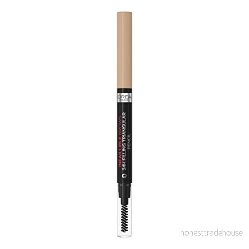 L'Oréal Paris ögonbrynspenna med utdragbar triangulär spets för definierade och naturliga ögonbryn, infaillible brows 24h brow filling pencil, nr 7.0 blond 3600524054601