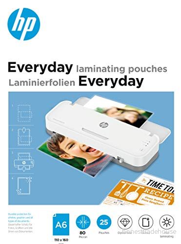 HP lamineringsfilm Everyday A6 80 Micron 25 x 4030152091560