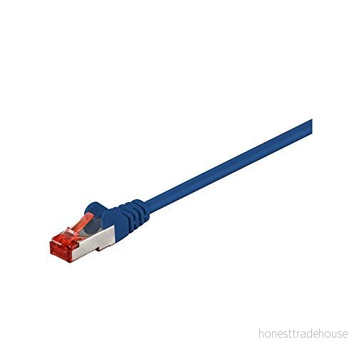 Goobay 68276 CAT 6 Anslutningskabel, S/FTP (PiMF), Blå, 50 m Kabellängd 4040849682766