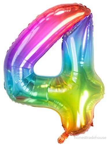 Folat Folieballong Yummy Gummy Rainbow nummer 4 81 cm 8714572632447