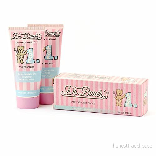 Dr. Bauer's tandkräm First Love Sweet Berries med fluor, 50 ml rör 4260455371520