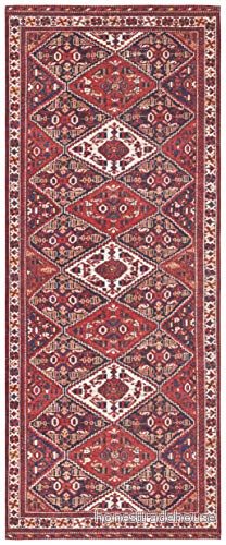 Elle Decor Design matta orientalisk afghan Kelim vardagsrumsmatta (100 % polyester, lämplig för golvvärme, robust, enkel rengöring), finns i olika färger och storlekar Afghanska kilim 80x200 cm Vinröd 4260659061487
