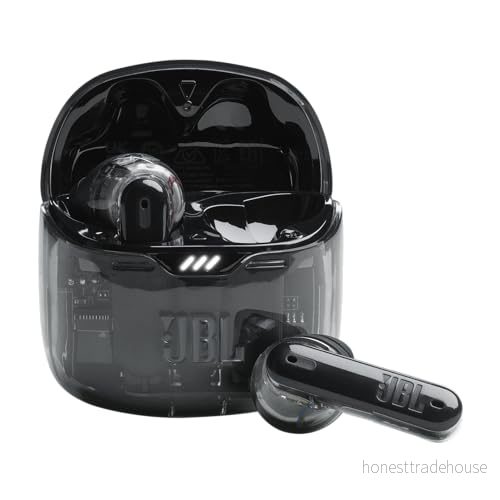 JBL Tune Flex Ghost hörlurar, n Ear, brusreducerande Bluetooth hörlurar med 32 timmars batteritid, vattentåliga, Black 6925281930607